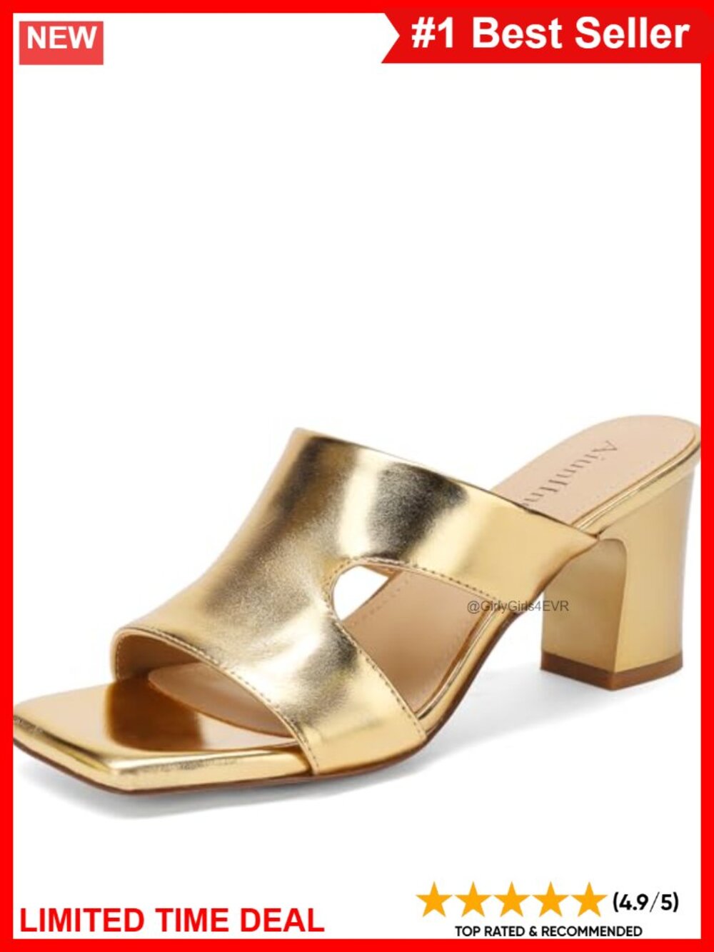 Womens Block Heel Sandals Square Open Toe Slip On Dress Heels